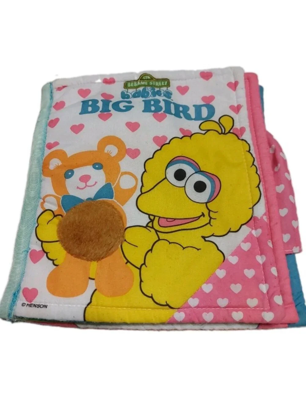 Sesame Street Touch 'Ems baby's First Book Cloth Alice Snuffleupagus 1992